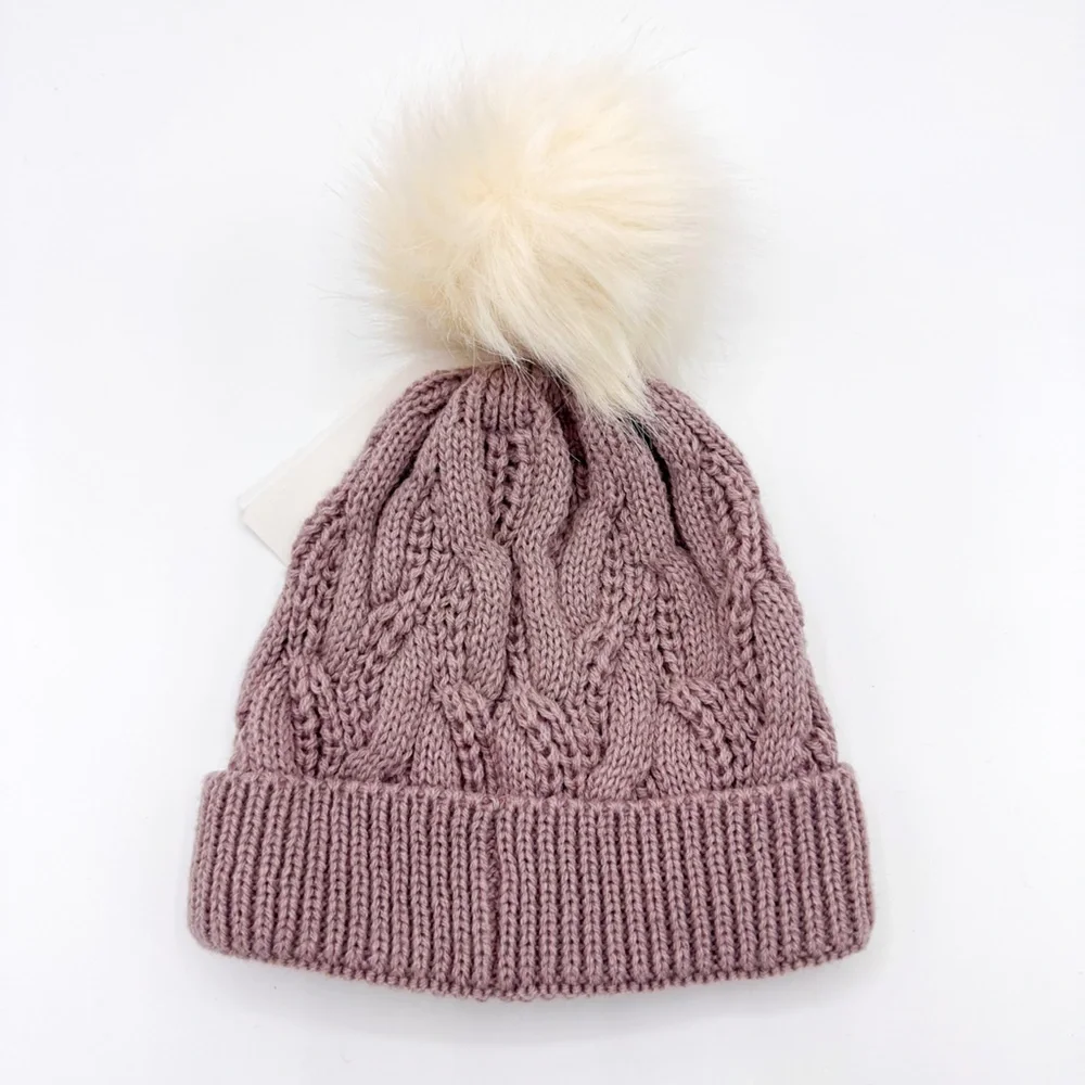 Nordstrom Baby Cable Knit with Pom Pom Winter Hat